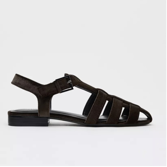 Zara Shoes - ZARA VELVET FISHERMAN SANDALS